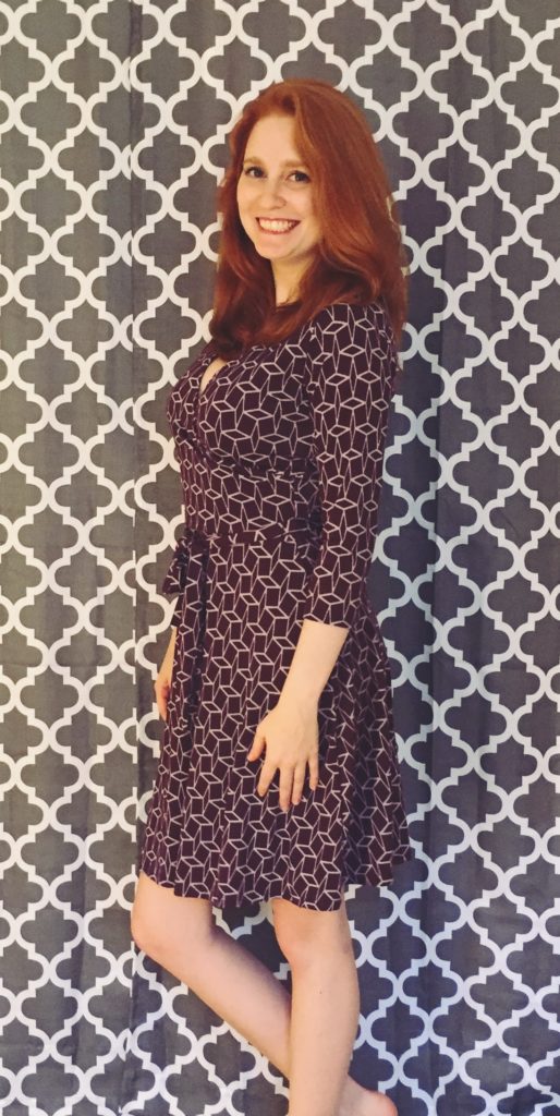 Renesme Geo Cube Jersey Faux Wrap Dress by 41Hawthorn