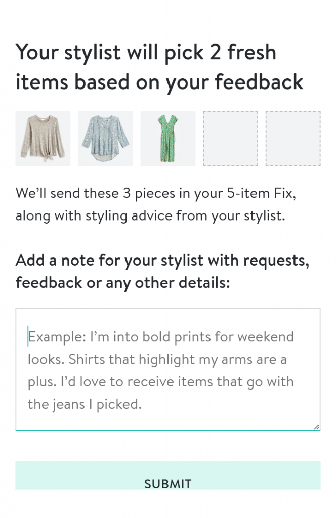 A Stitch Fix Preview – Choosing Items Before Delivery – A Sprinkle of Life